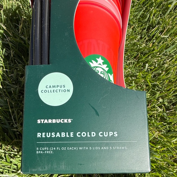 UNLV Starbucks Campus Collection 5 Reusable 24oz Cold Cups Running Rebels NCAA - Picture 3 of 4